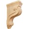 Ekena Millwork 3 7/8"W x 8"D x 13"H Boston Traditional Scroll Corbel, Red Oak COR03X08X13TSRO - alternate 1